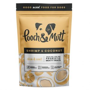 Snacks Skin & Coat – Camarão & Coco (Pele & Pêlo) – POOCH & MUTT 120 grs